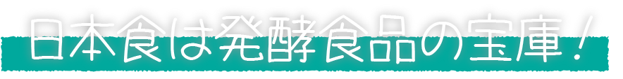 日本食は発酵食品の宝庫！